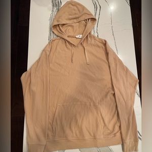 H&M Men’s Relaxed fit beige/tan pullover hoodie (M)